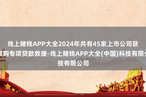 线上赌钱APP大全2024年共有45家上市公司获获取购专项贷